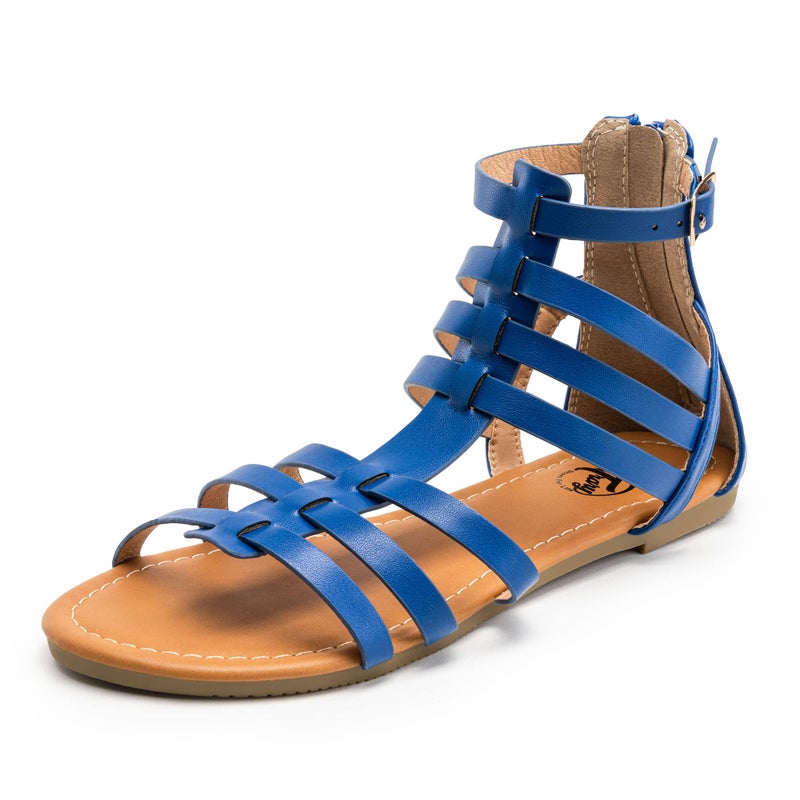 Trary Women's Sandal, Comfortable Gladiator Sandals Ankle Strap Flats Sandalias Para Mujer Beach Sandals Wide Width Open Toe Cross Strappy Sandals for Women Dressy Summer - Image 1